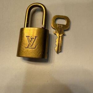 Louis Vuitton Brass Lock and Key Set